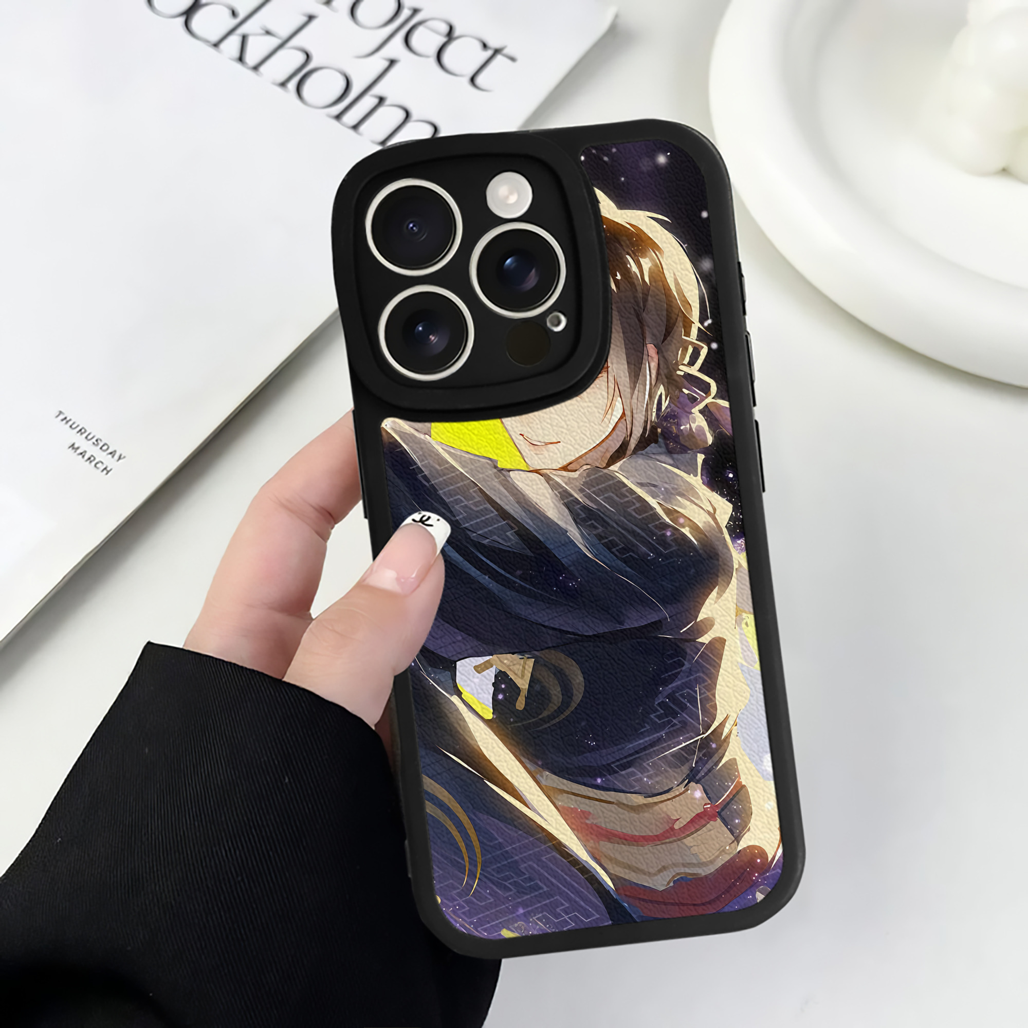 （画像用） 刀剣乱舞 Touken Ranbu 【iPhone 16シリーズ対応】シリコンスマホケース（レザー調） 材質：シリコン